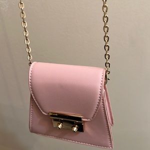 Pink/Faux Leather/ Mini Purse